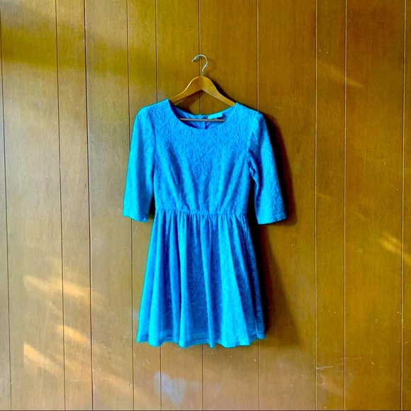 REMAIN Lace Dress Turquoise size M - Picture 4 of 14